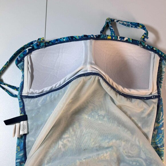 Chaps Blue Paisley Tankini Swimsuit – Size 8 - Picture 5 of 9